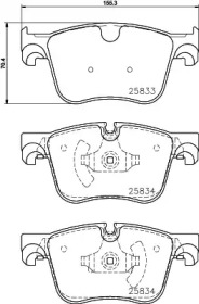 HELLA PAGID 8db355024751 -  Комплект тормозных колодок, дисковый тормоз